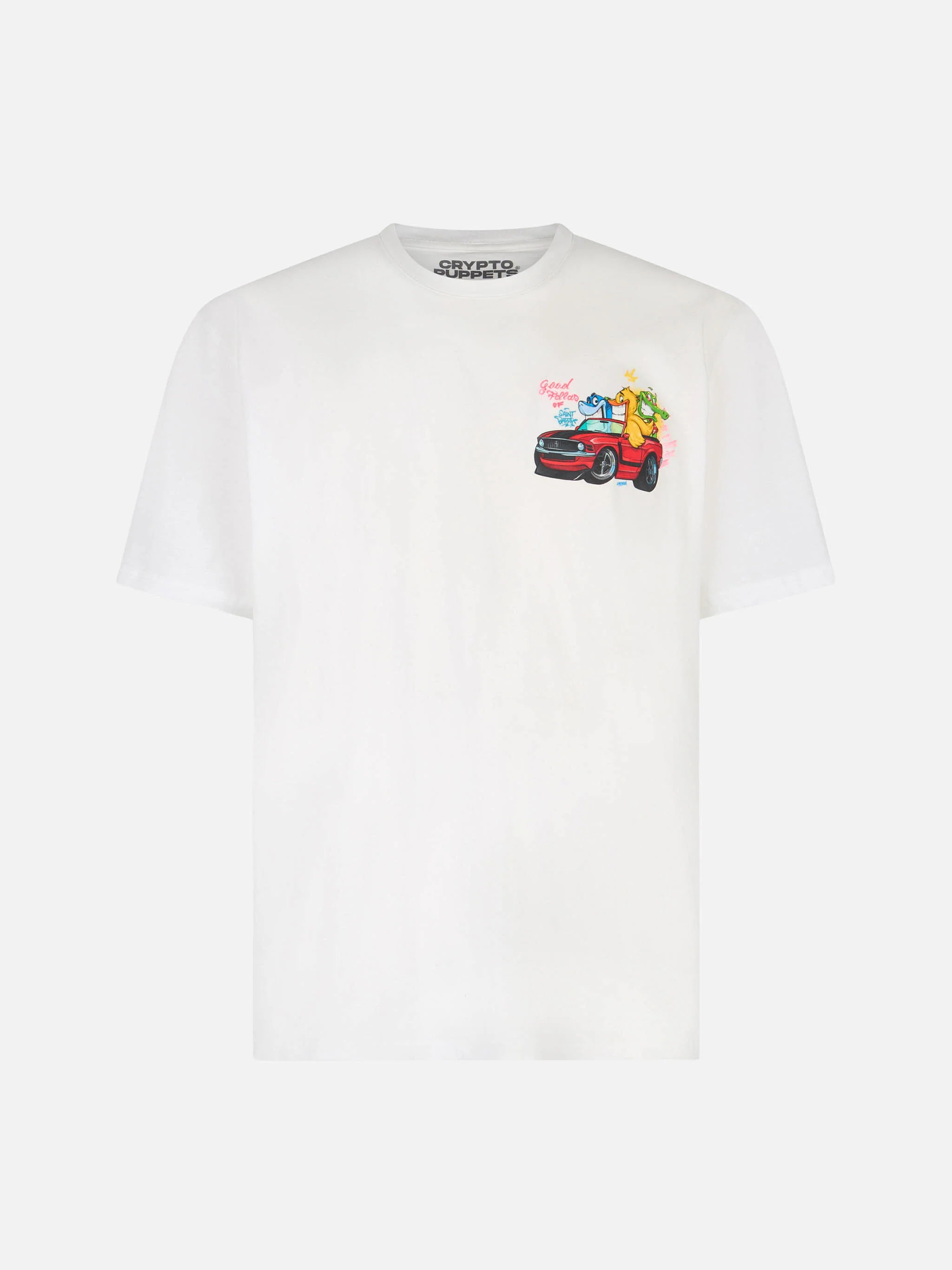 Kinder T-shirt van katoen met Cryptopuppets Crew-print | EDITIE