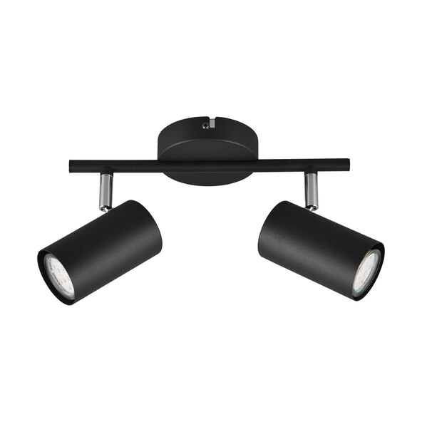 Spot de tavan Robert, cu 2 spoturi, negru/mat
