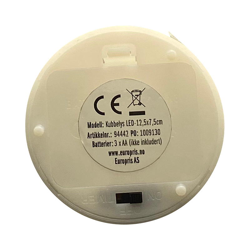 Vie Home Cube-lampe 12,5 cm med print LED-timer maj