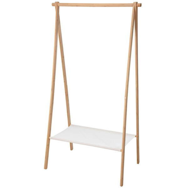 Wieszak Bambusowy Scandi z Półką 86x57x155 cm
