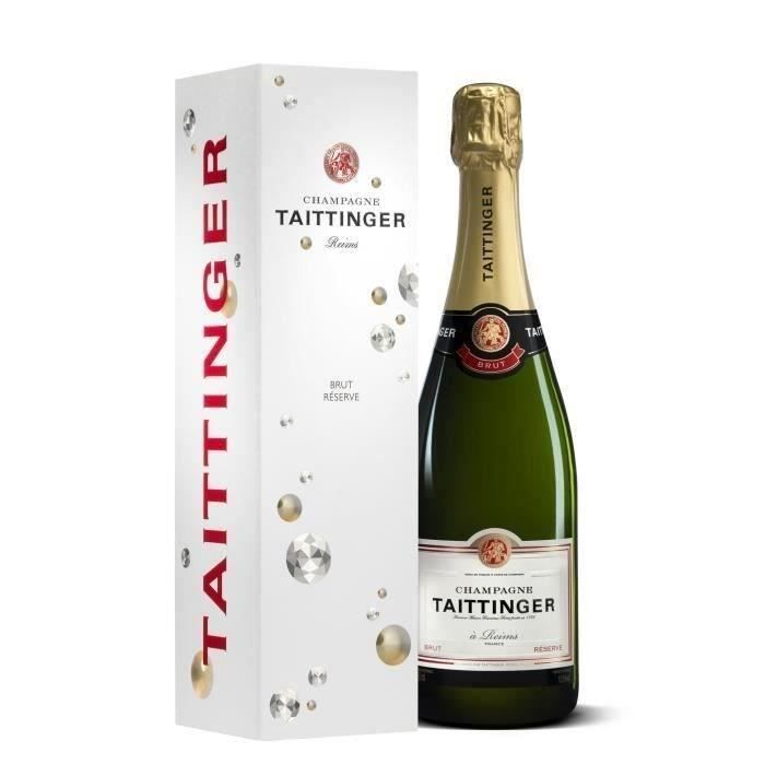 Champagne Taittinger Brut Réserve avec étui - 75 cl x3