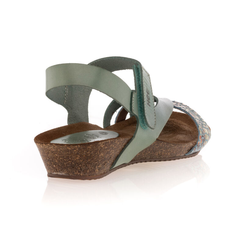 Grønne sandaler / sko med åpen tå til dame