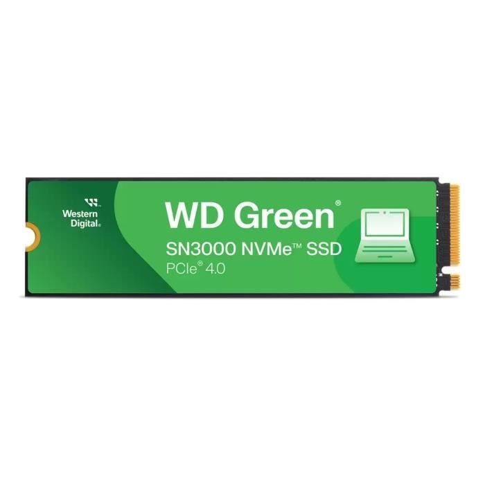 WESTERN DIGITAL - WDS200T4G0E - Internal SSD - Green - SN3000 - NVMe - 2 TB