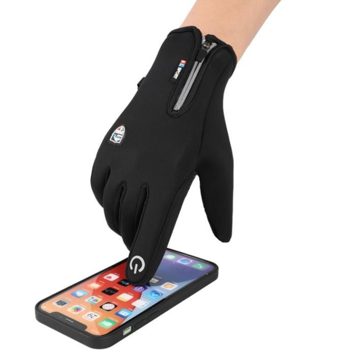 5V USB Rechargeable Heated Gloves - 3 Heat Levels - Windproof and Waterproof - Blue