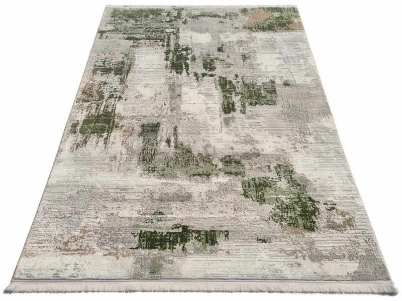 Dywan z frędzlami Emir 167 cream green cream 080x150
