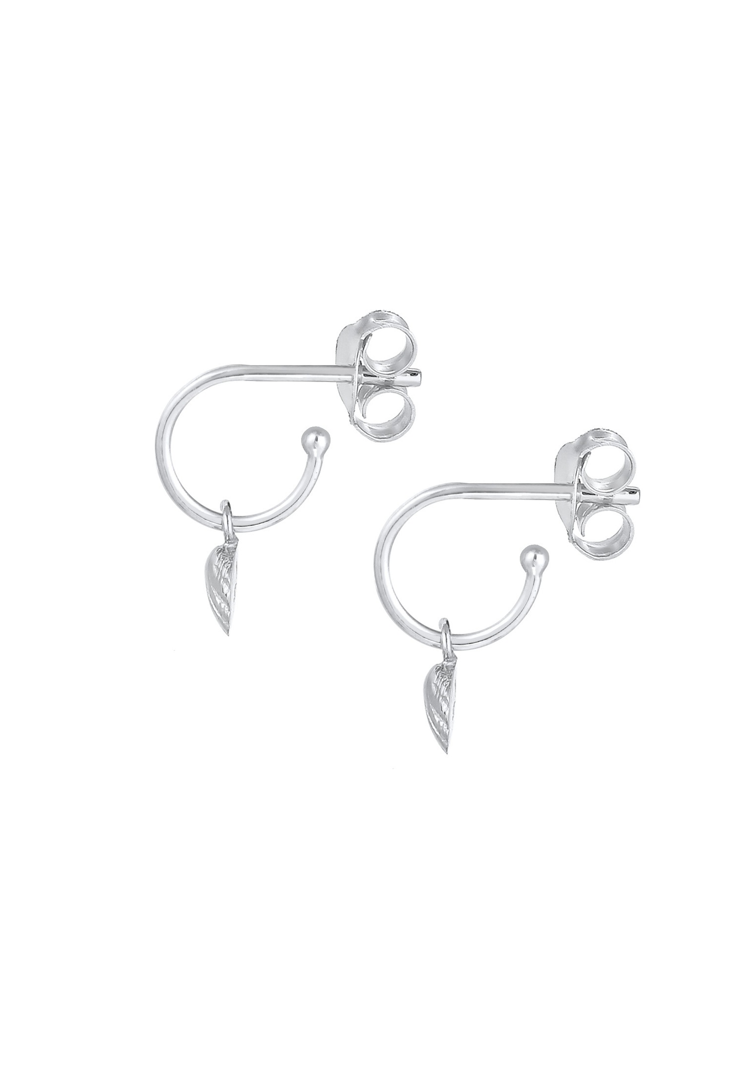Elli Créoles Coquillage de Coeur Plage Été Trend Boucles d'Oreilles Femme - (925/1000) Argent