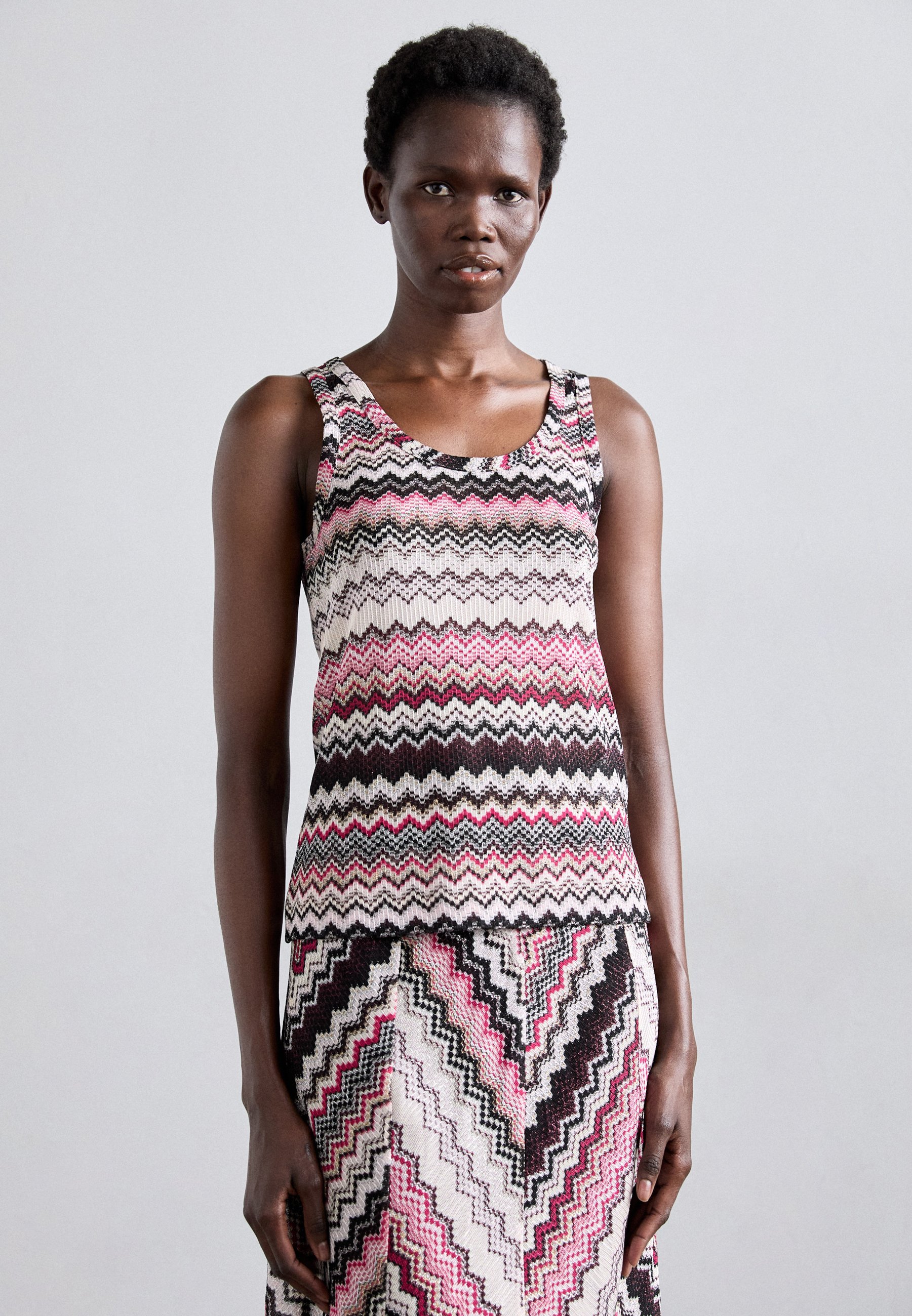 Missoni TANK - Majica - večbarvna roza/bež