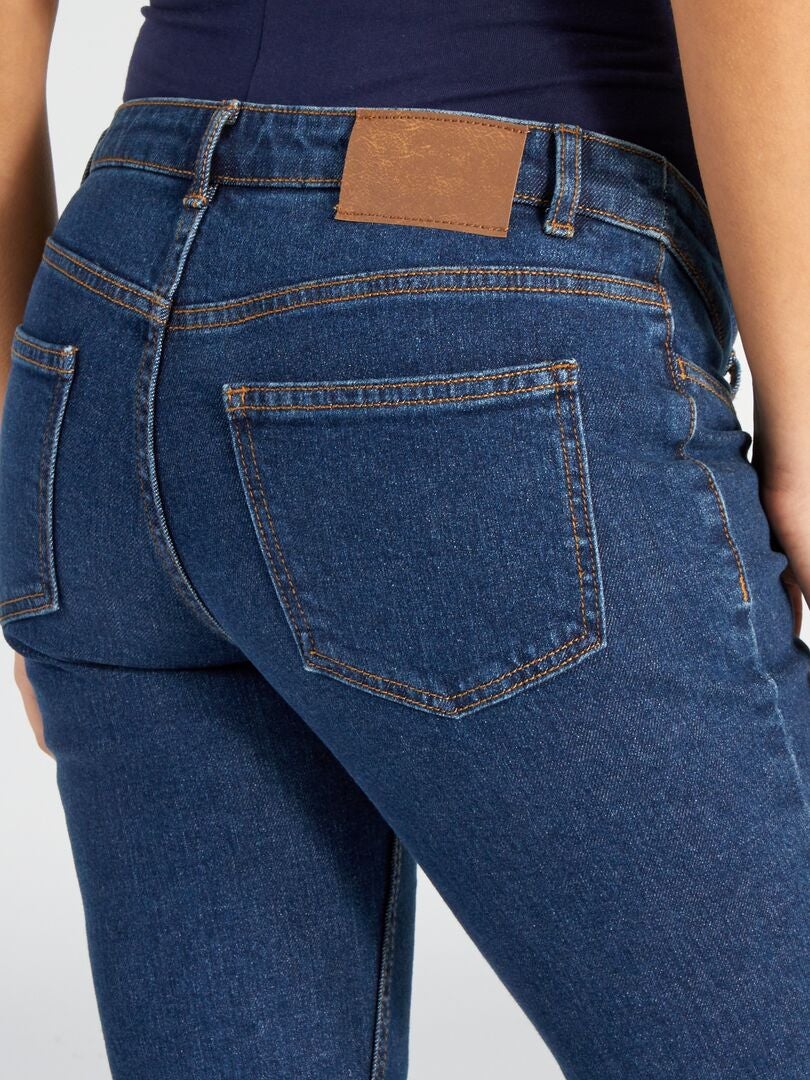 Calça jeans flare para gestantes - AZUL