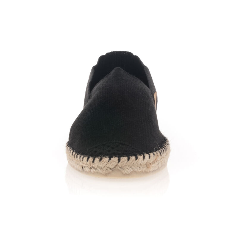 Pánske čierne espadrilky s lanovou podrážkou
