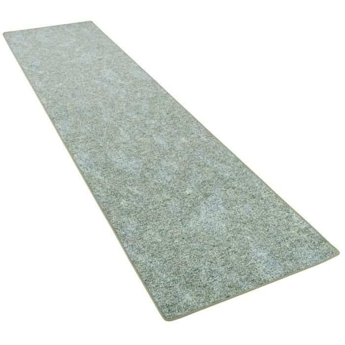 Tapete passante longo com laços - SNAPSTYLE - Memory - Verde Mesclado - 80x200 cm - Sintético