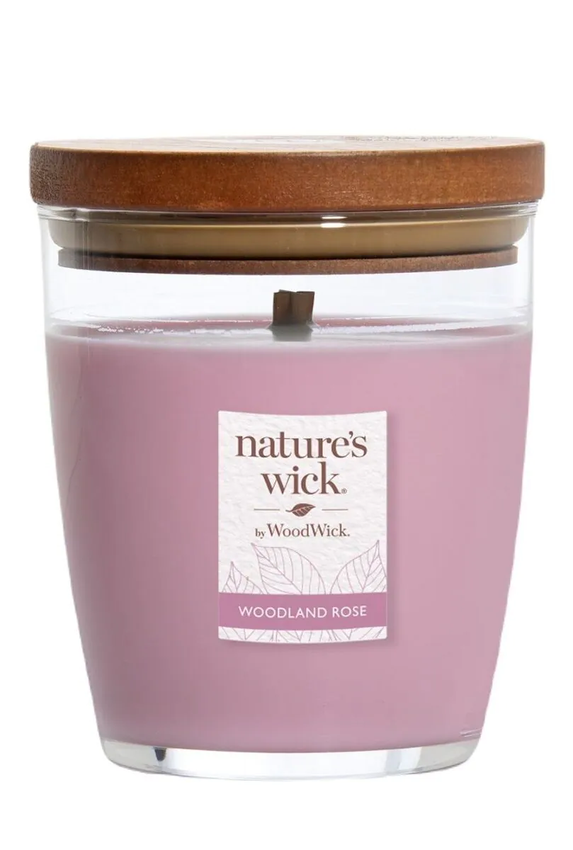 Woodwick Świeca zapachowa Średnia Woodland Rose
