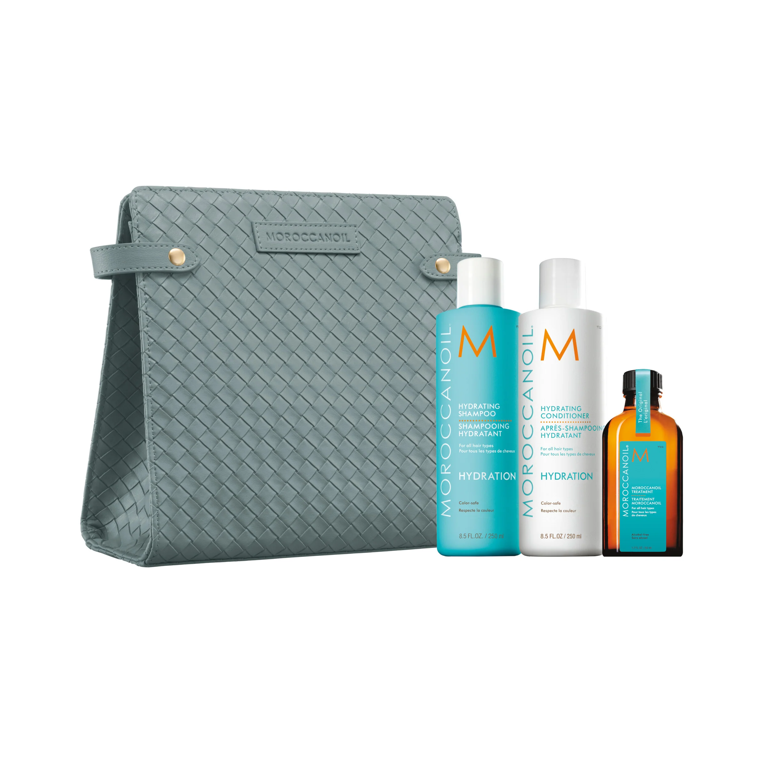 Hydration Holiday Bag Hydration - Cofanetti per Capelli, Shampoo Nutriente, Balsamo Idratante Capelli, Olio Capelli