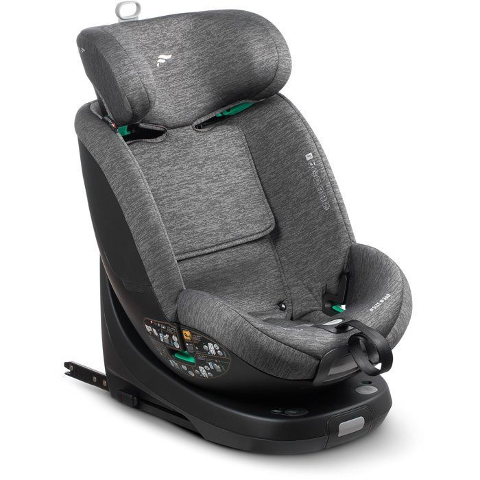 Silla de coche BABYAUTO Magna Plus - Grupo 0/1/2/3 - I-Size - 40/125 cm - Isofix - Giro de 360° - Reclinable - Gris