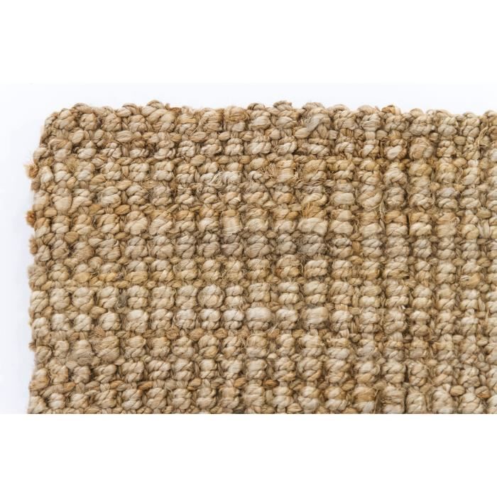 Tappeto HAMID per soggiorno e camera da letto - Tappeto in juta del Kerala - 100% fibra di juta naturale - Tessuto a mano - Tappeto 80 x 150 cm
