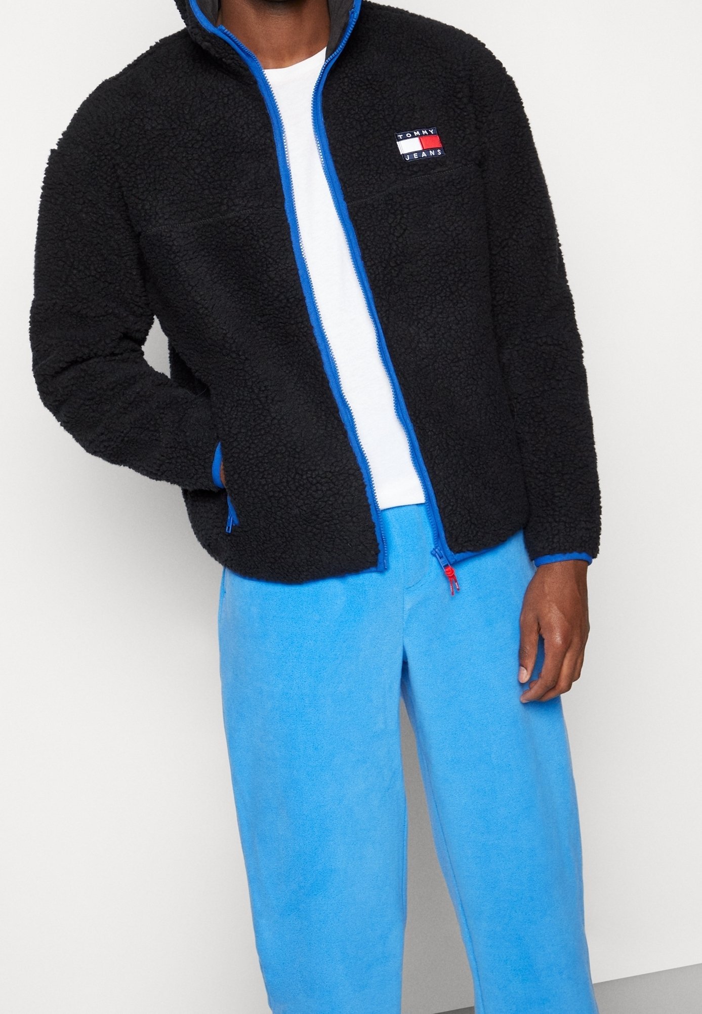 Tommy Jeans fleecejack - zwart