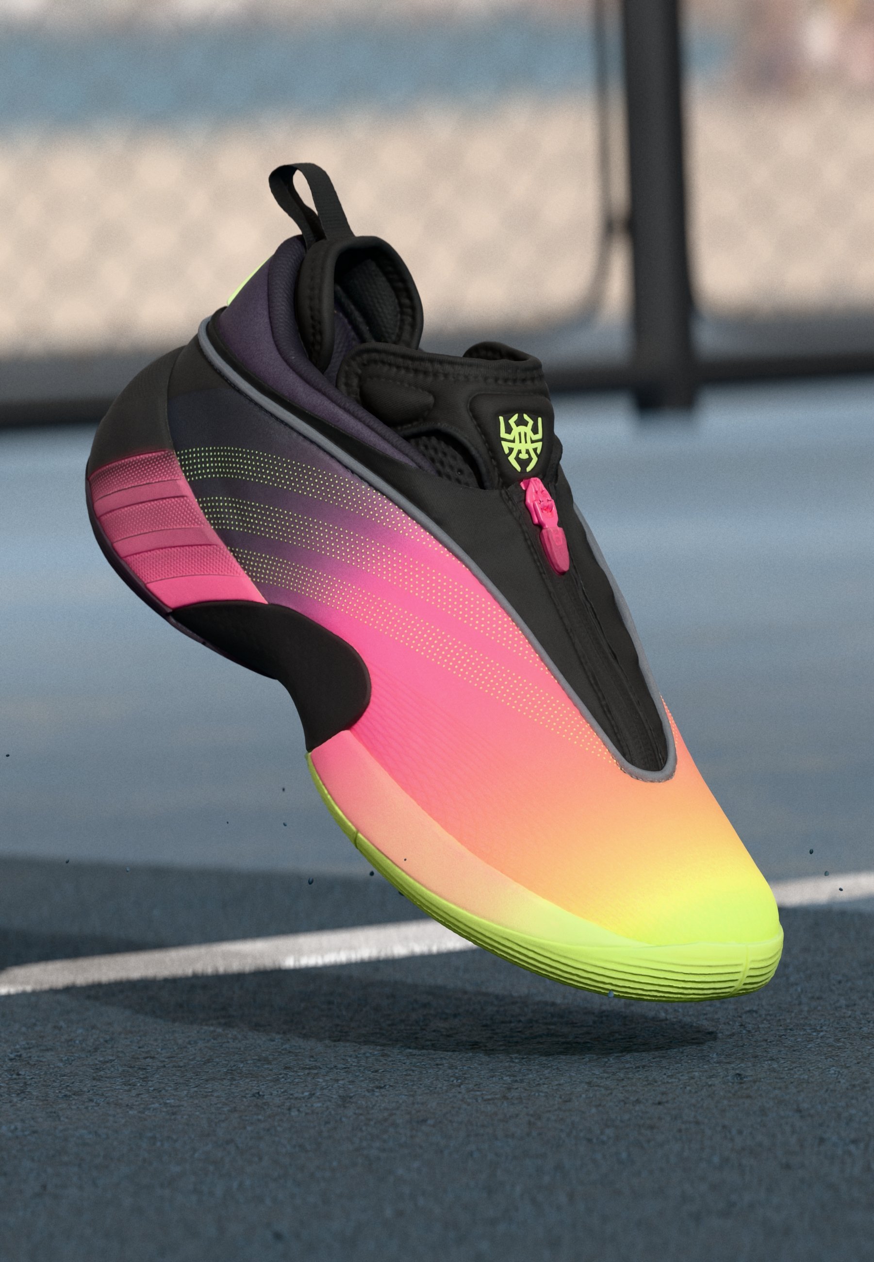 „adidas Performance DON ISSUE 7“ – krepšinio bateliai – juodi/skaidriai rožiniai/aukštos kokybės geltoni