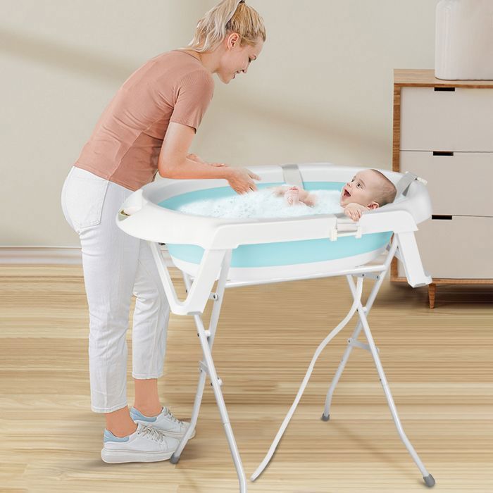 Bañera para bebé - MIPAN - Bañera independiente para bebé - Estructura integrada - Dos modos - Antideslizante - Para bebés de 3 meses - Verde