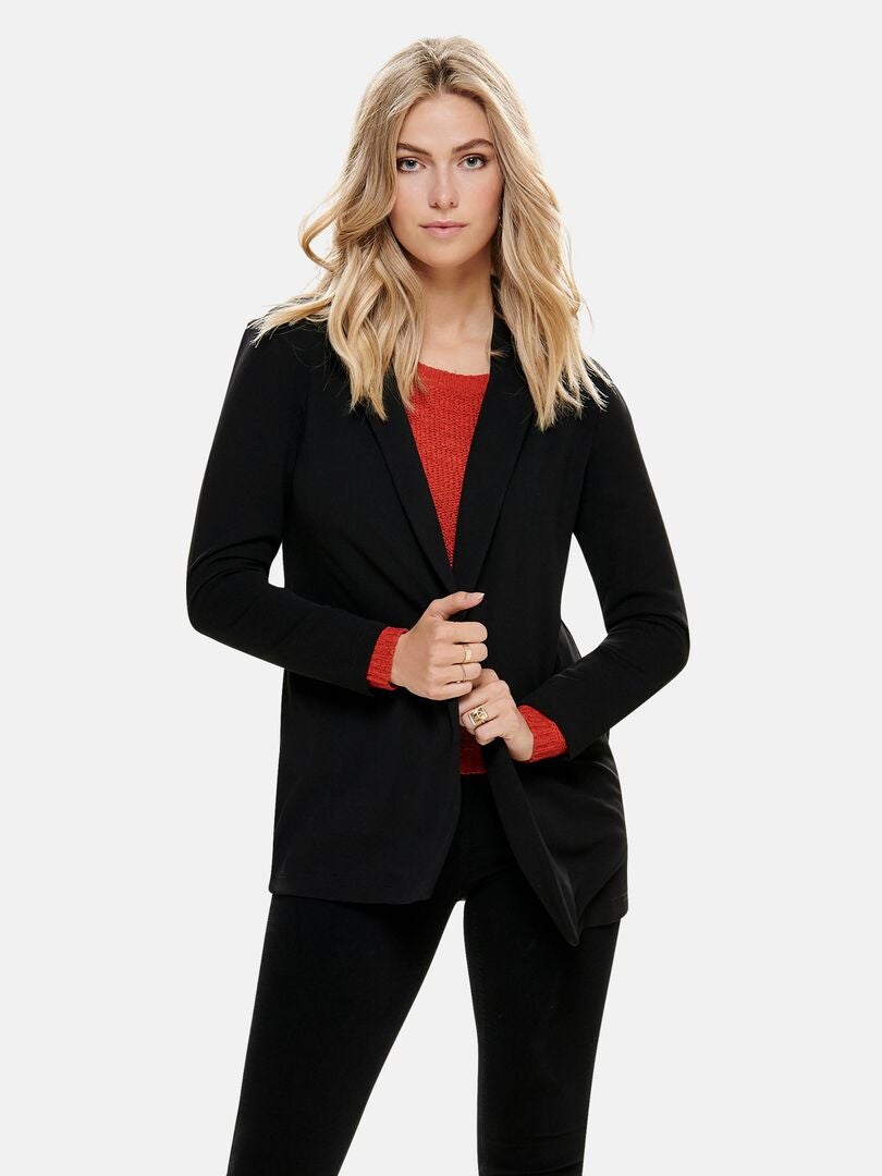 Chaqueta tipo blazer suave - negra