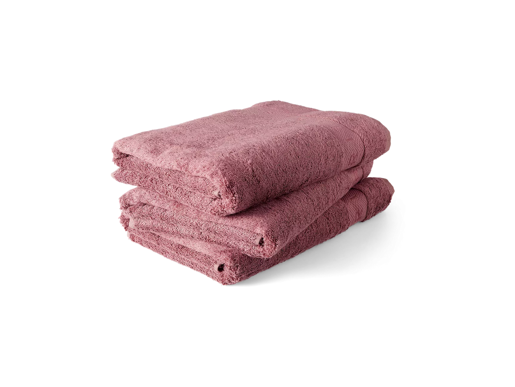 Toalla de baño de algodón supersuave de 70x140cm, color rosa empolvado.