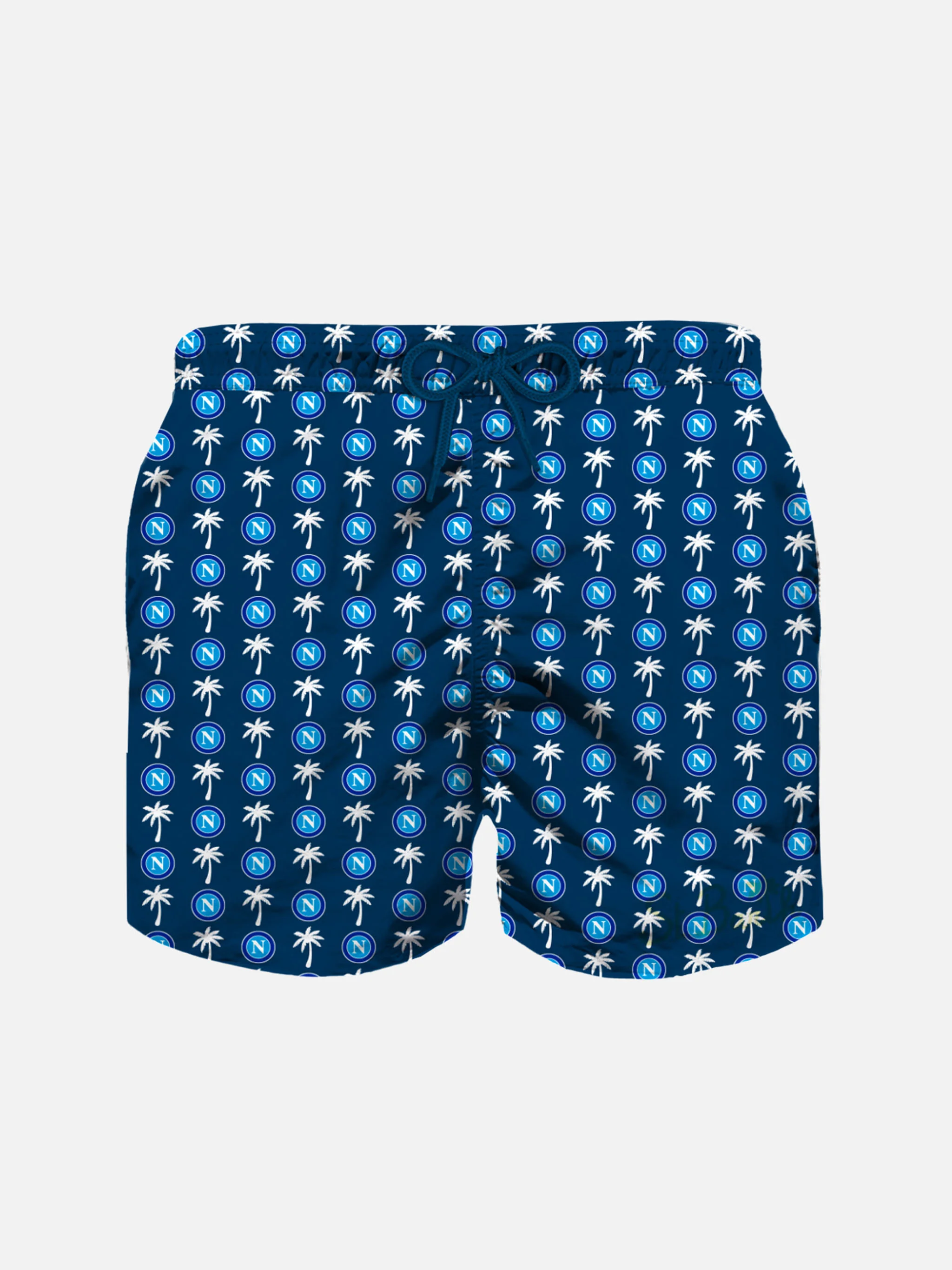 Costume da bagno da bambino in tessuto leggero con stampa logo Napoli