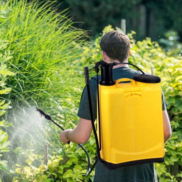 MIPAN - Spruzzatore a zaino da 16 litri - Spruzzatore a pressione con accessori - Giallo
