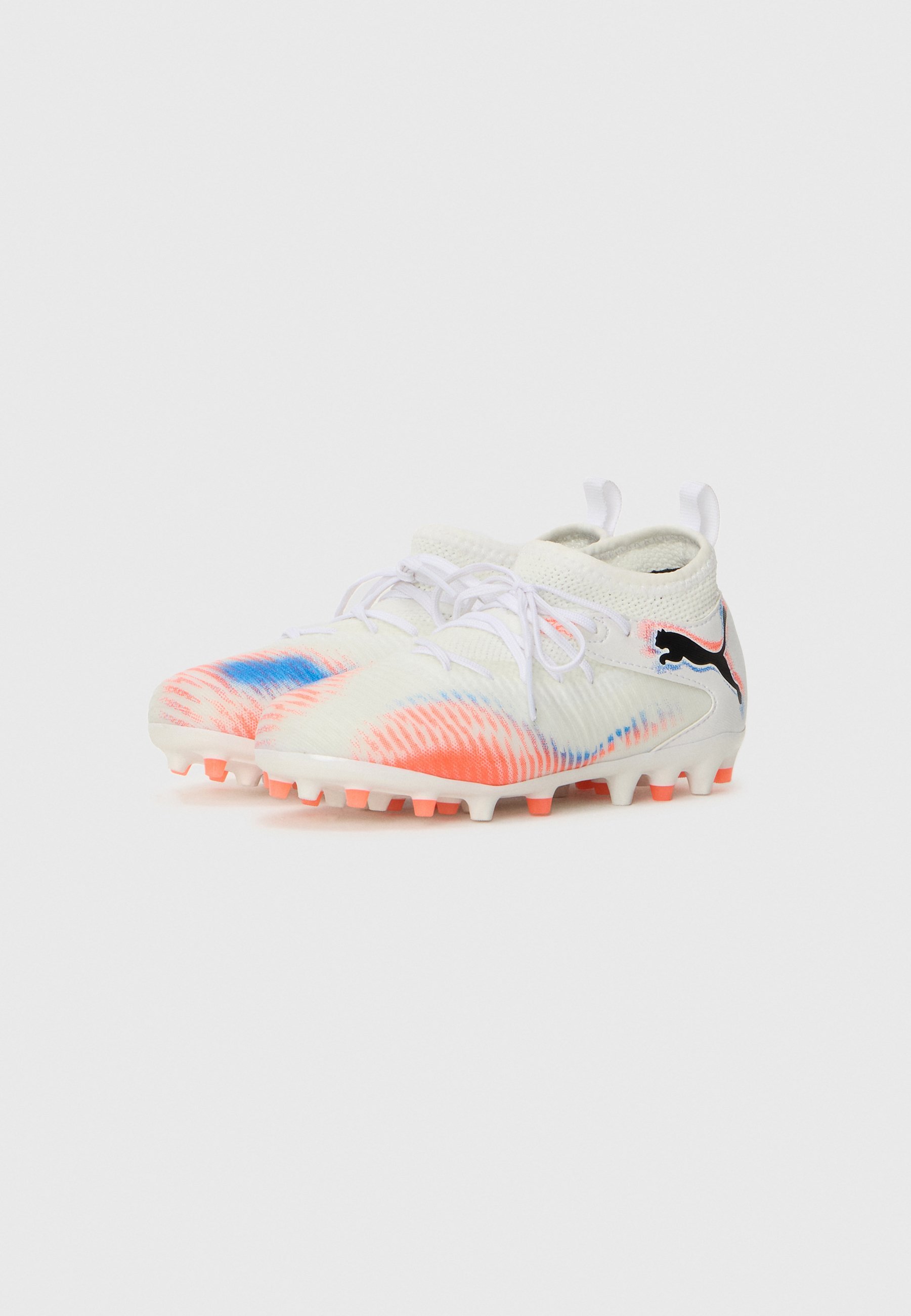 Puma FUTURE 8 UNISEX - Kopačke za dvoranski nogomet - bijela/crna/svijetlocrvena