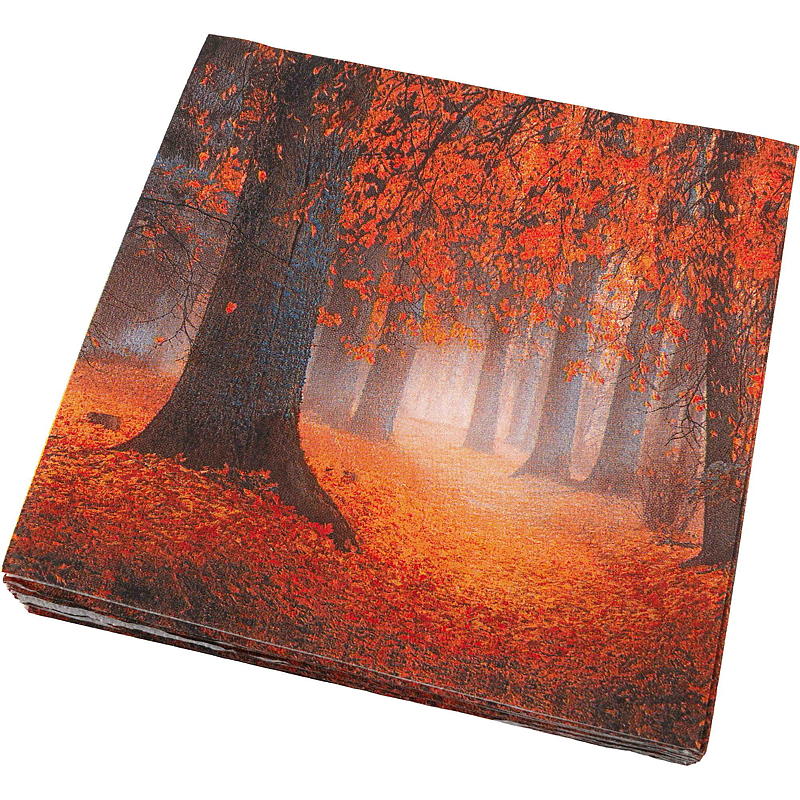Servilletas ecológicas Vie, paquete de 20 unidades, 33x33 cm, Otoño