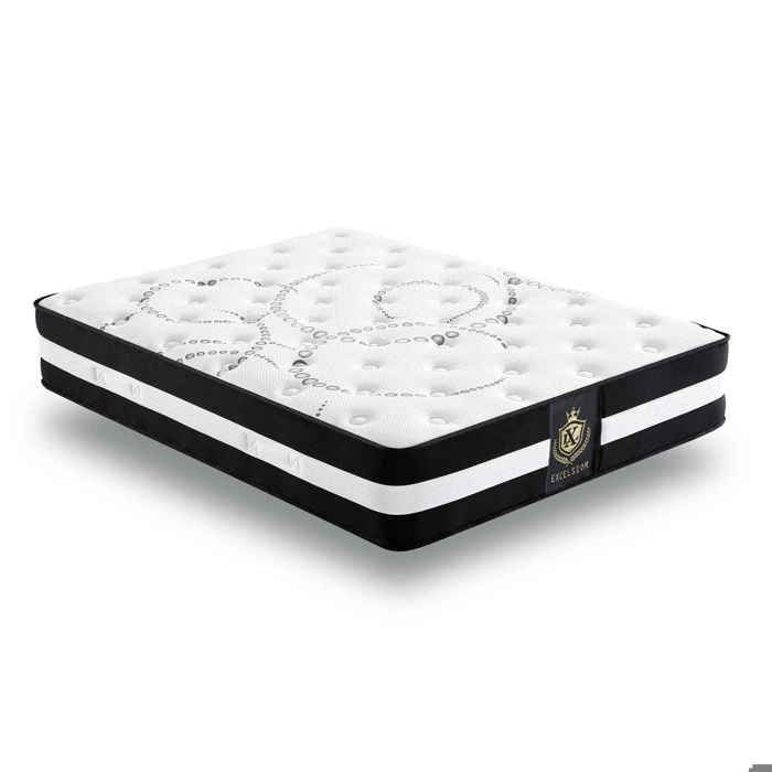 Colchón Excelsior 180x200 de Sampur | 30 cm de grosor - Espuma viscoelástica - Muelles ensacados - Espuma de alta resiliencia - Comodidad