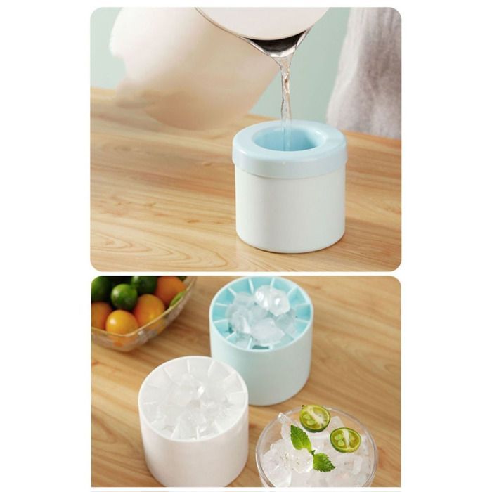 Moule à Glaçons Rond en Silicone – Seau à Glace Créatif Compact pour Réfrigérateur, Bar, Cocktails, Jus et Whisky