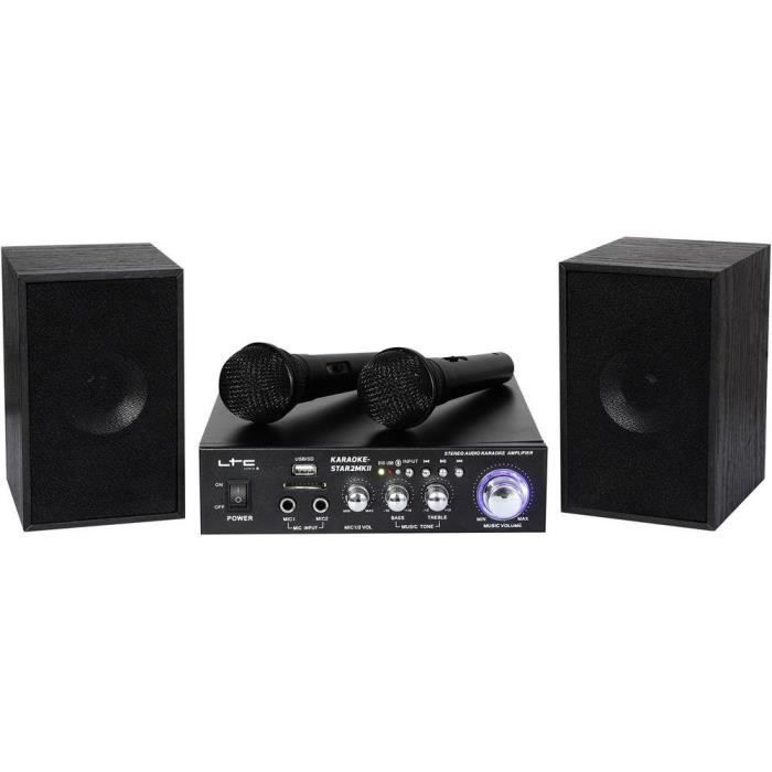 LTC KARAOKE-STAR2MKII - 2 x 50 W karaokelaitteisto, jossa USB/SD ja Bluetooth