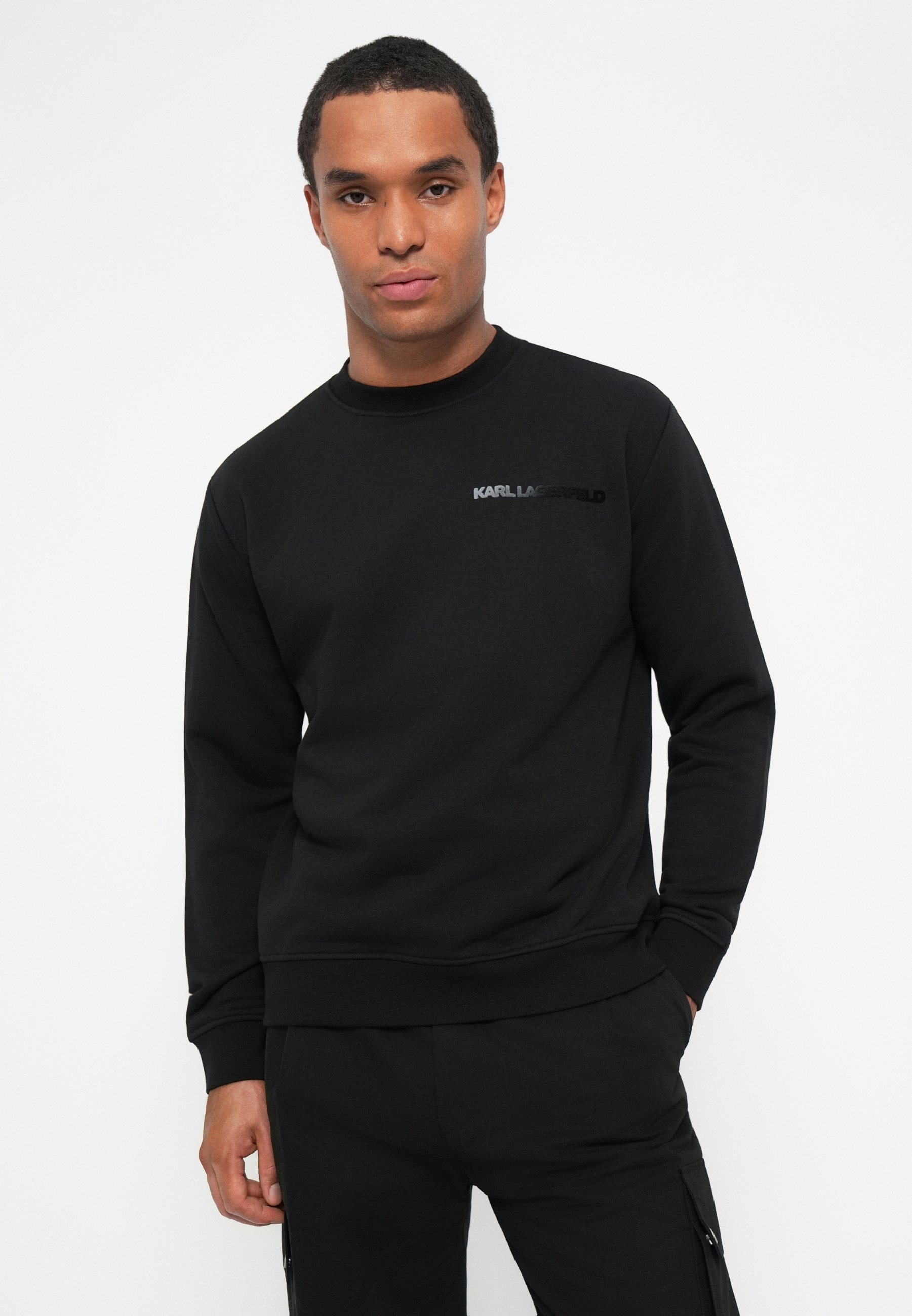 KARL LAGERFELD CREW NECK - Sweatshirt - zwart