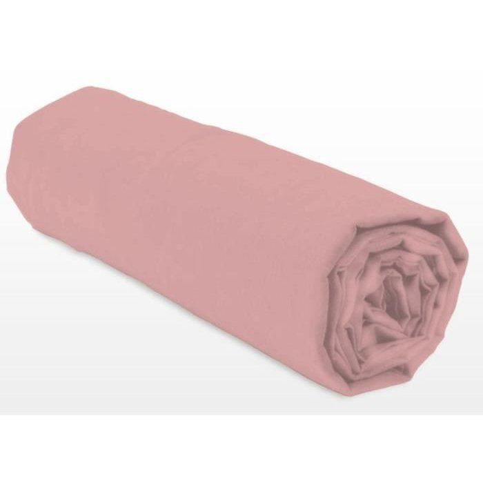 Lençol de baixo com elástico - LOVELY HOME - LH71624 - 160x200+35 cm - Rosa