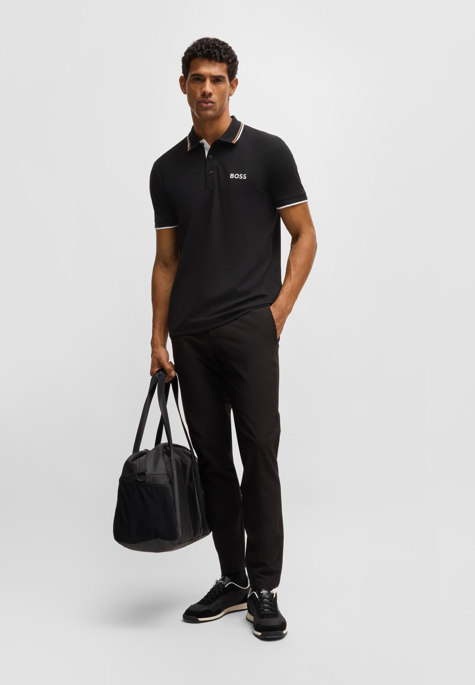 BOSS PADDY PRO - Koszulka polo - czarna, dwa kolory