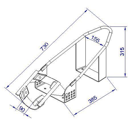 Selbstsichernder Motorrad-Radkeil 90-150 mm MW Tools TPSLWK2