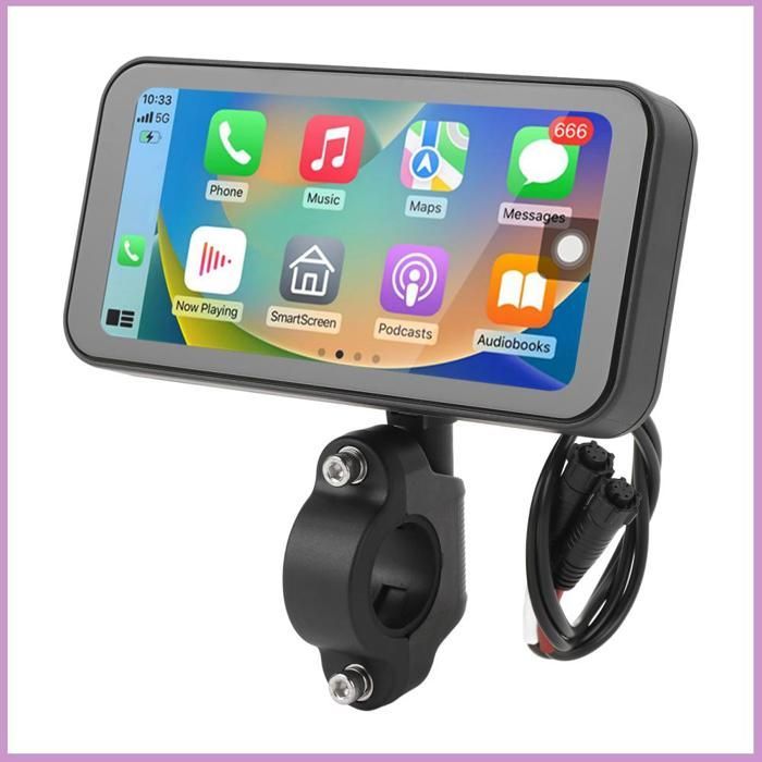 Cocosity Sans fil pour Carplay pour moto Écran Tactile De Moto De 6 25 Pouces Dispositif De Navigation GPS De Moto Pour auto siege