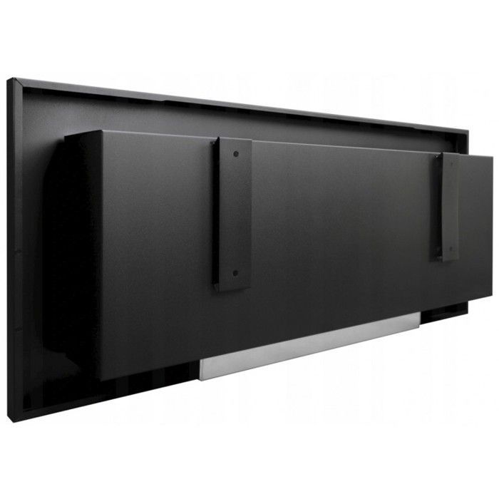 Cheminee bioethanol noir 90 cm avec verre. Cheminée bio éthanol murale