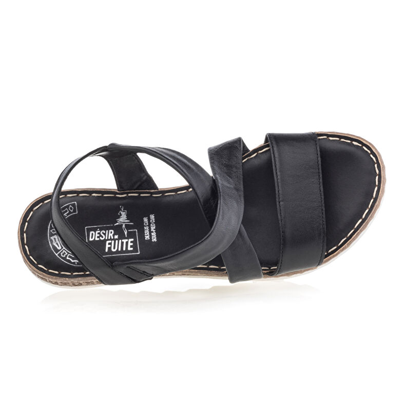 Svarte sandaler / sko med åpen tå til dame