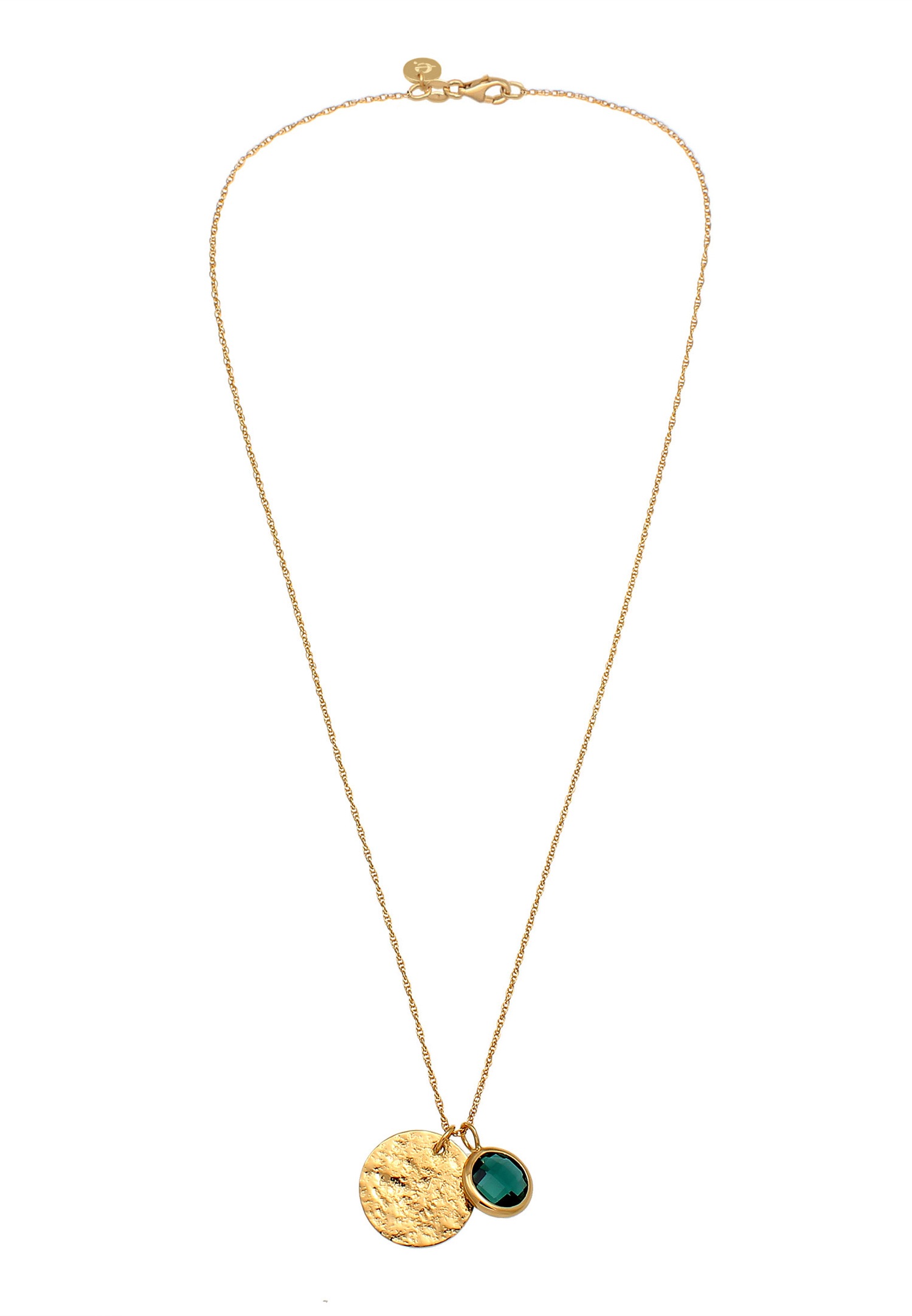 Elli PREMIUM Twisted Chain Plättchen Quarz Edelstein 925 Silber