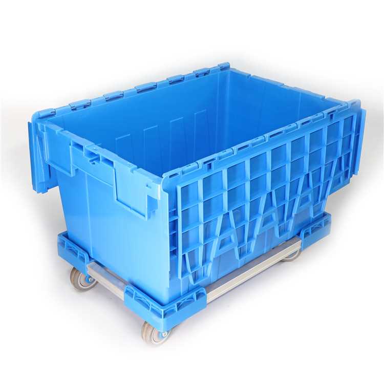 Carro de transporte de alta resistencia para cajas y contenedores.