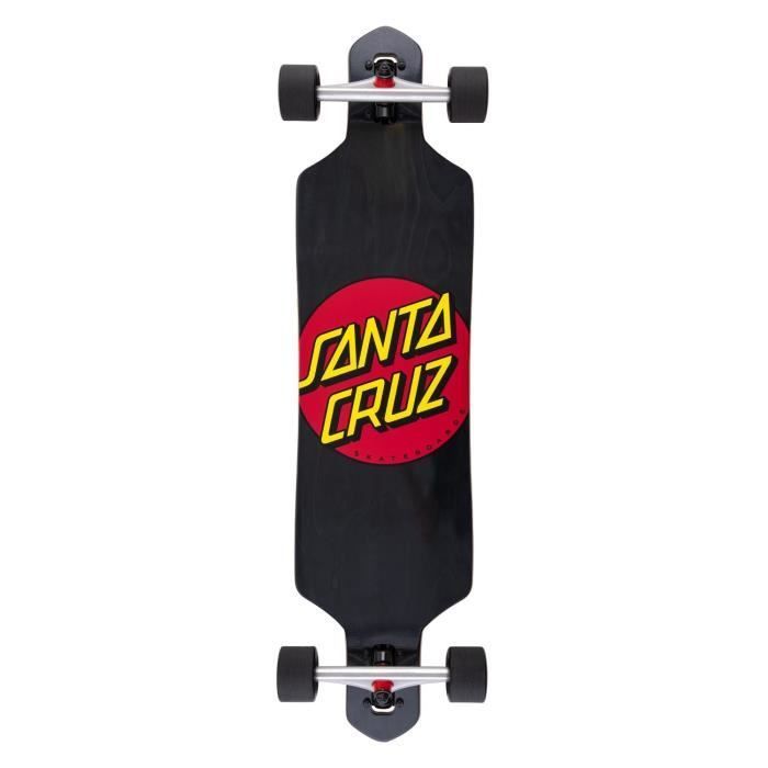 Longboard Drop Through Santa Cruz Classic Dot Black - 36 inches - Skateboard