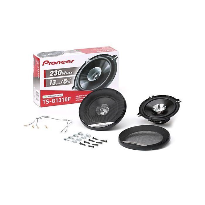 Altavoces PIONEER TS-G1010F de 10 cm con doble cono y potencia máxima de 190 W.