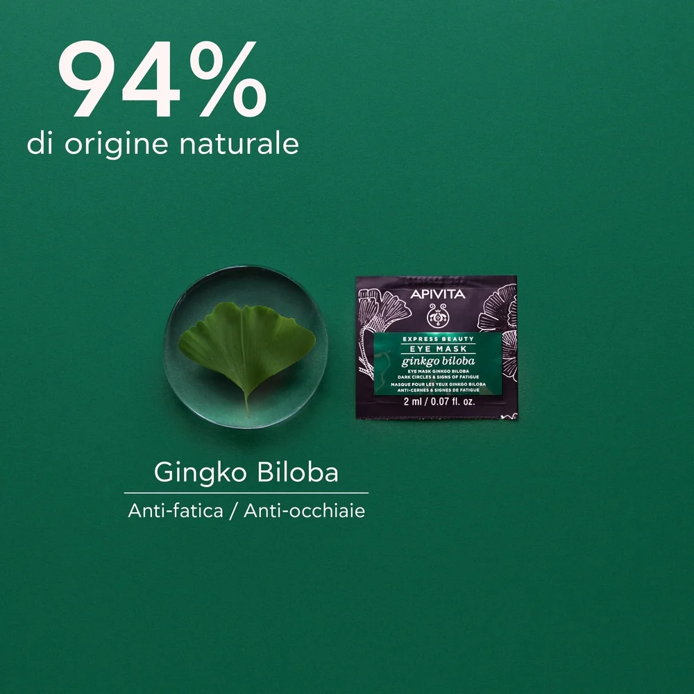 Express Beauty - Viso Maschera Occhi Occhiaie e Segni di Fatica al Gingko Biloba - Maschera Contorno Occhi