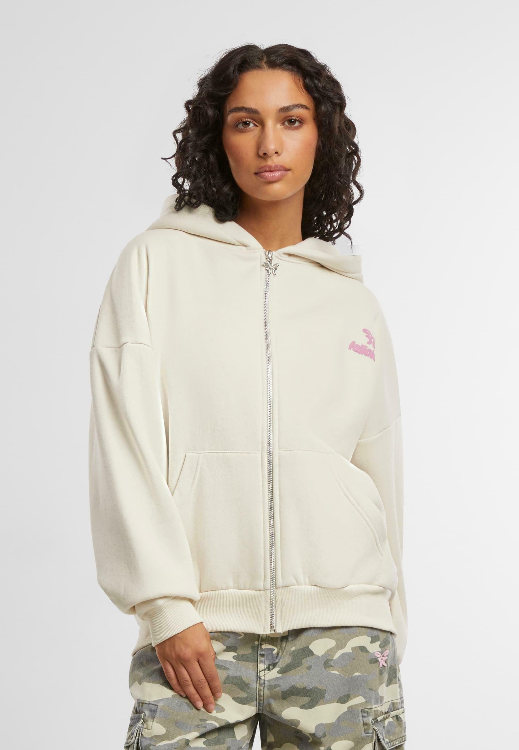 FELICIOUS BASIC BORSTLEGOO - Sweatshirt met rits - wit
