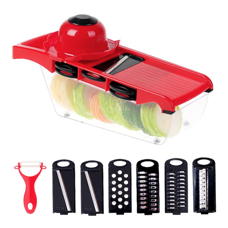 Manual Mandoline Slicer Vegetable Cutter with Stainless Steel Blade Potato Peeler Carrot Cheese Grater Kitchen Accessories