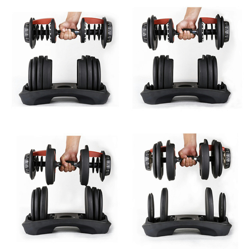 2 Mancuernas Ajustables Power 5-40 Kg (Par) Con Base De Almacenamiento Ozio Fitness