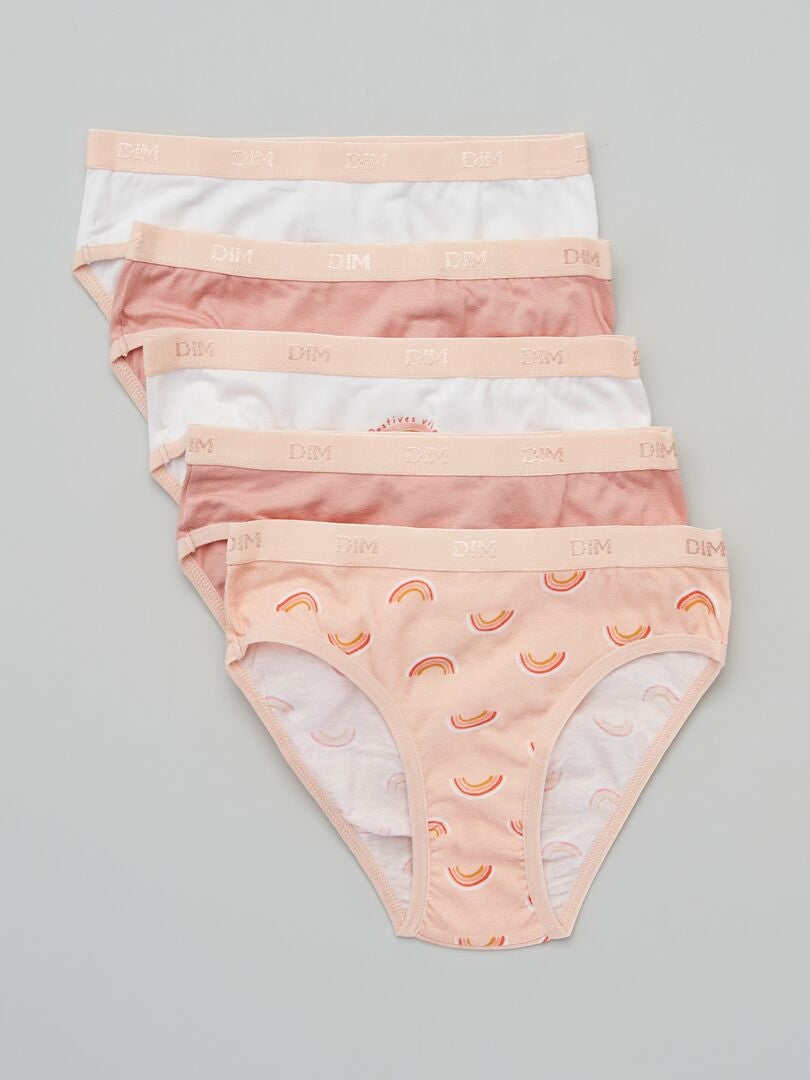 Conjunto de 5 cuecas 'Les Pockets' da 'DIM' - BEGE