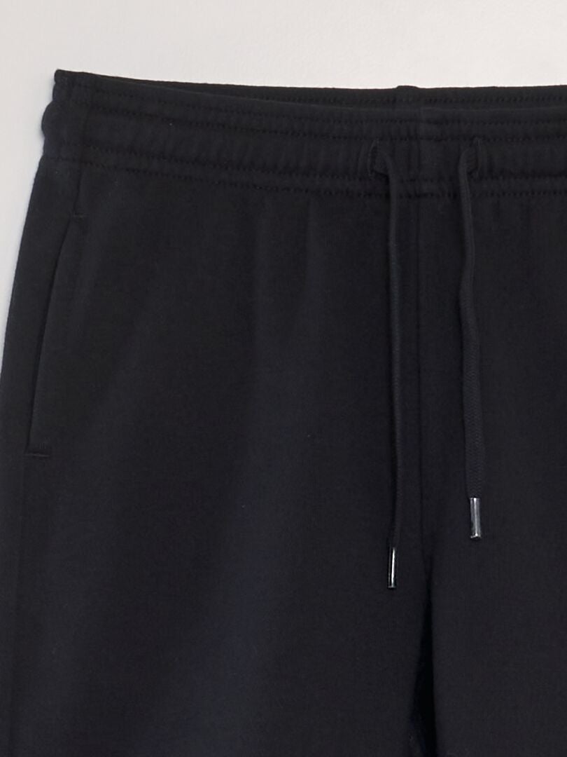 Bermudashorts van French terry - zwart
