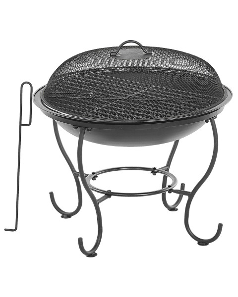 Palenisko ogrodowe na drewno grill czarne