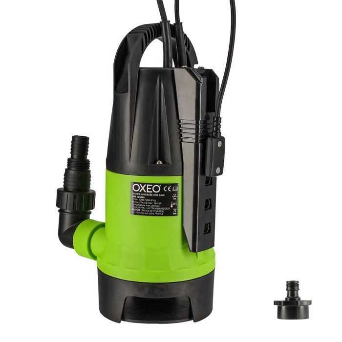 Bomba sumergible de 750 W con sensor electrónico integrado - Bomba para la eliminación de aguas sucias - Altura de elevación de 7 m - Cable de 10 m