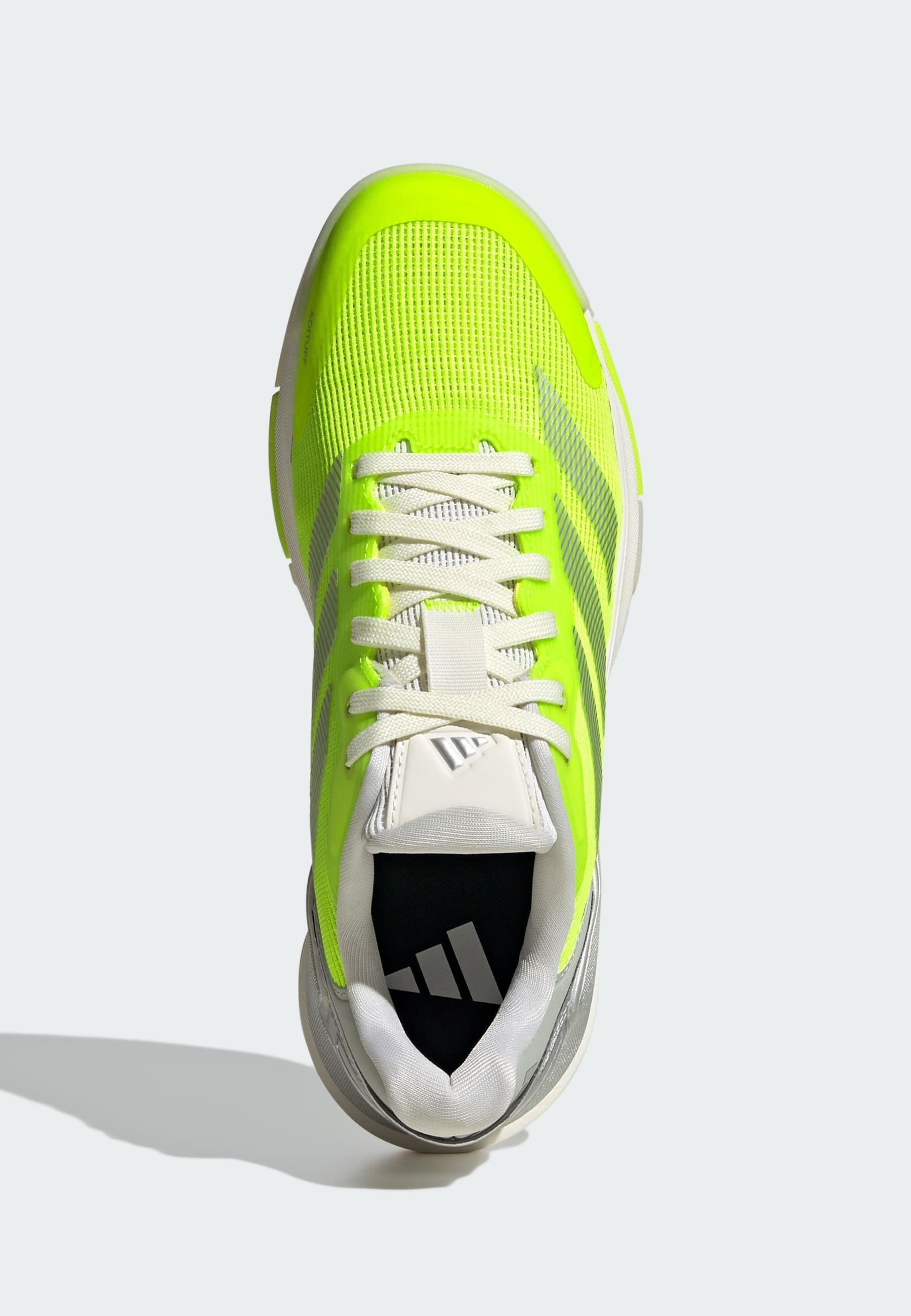 adidas Performance CRAZYQUICK LS - Padel cipele - lucid limun srebrne metalik srebrne